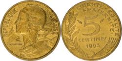 World Coins - Coin, France, Marianne, 5 Centimes, 1993, Paris, Col à 4 plis,