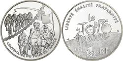 World Coins - France, 1-1/2 Euro, Tour de France, Sprint, BE, 2003, Monnaie de Paris, Silver