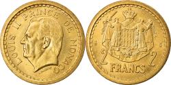 World Coins - Coin, Monaco, Louis II, 2 Francs, undated (1945), , Aluminum-Bronze
