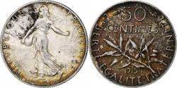 World Coins - Coin, France, Semeuse, 50 Centimes, 1915, Paris, , Silver, KM:854
