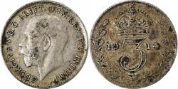 World Coins - Great Britain, George V, 3 Pence, 1914, London, Silver, , KM:815