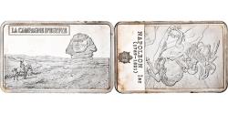 World Coins - France, Lingotin, Napoléon Bonaparte, Campagne d'Egypte, Silver Plated Copper