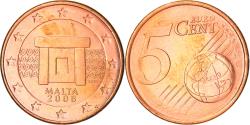 World Coins - Malta, 5 Euro Cent, 2008, Paris, , Copper Plated Steel, KM:127