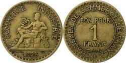 World Coins - France, Franc, Chambre de commerce, 1925, Paris, Aluminum-Bronze,