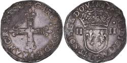 World Coins - Coin, France, Charles X, 1/4 d'écu à la croix de face, 1593, Nantes