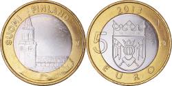 World Coins - Finland, 5 Euro, La cathédrale de Turku, 2013, , Bi-Metallic