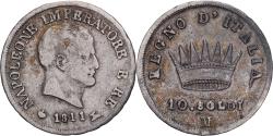 World Coins - Kingdom of Italy, Napoleon I, 10 Soldi, 1811, Milan, Silver,