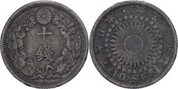 World Coins - Japan, Yoshihito, 10 Sen, Taishō Era, Yr. 2 (1913), Silver,