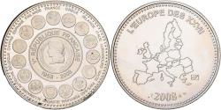 World Coins - France, Medal, L'Europe des XXVII, Veme République, 2008, Copper-nickel,