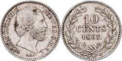 World Coins - Netherlands, Willem III, 10 Cents, 1863, Utrecht, Silver,