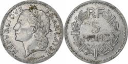 World Coins - France, 5 Francs, Lavrillier, 1946, Beaumont - Le Roger, Aluminum,