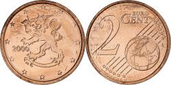 World Coins - Finland, 2 Euro Cent, 2000, Vantaa, , Copper Plated Steel, KM:99