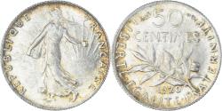 World Coins - Coin, France, Semeuse, 50 Centimes, 1920, Paris, , Silver, KM:854