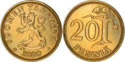 World Coins - Coin, Finland, 20 Pennia, 1989, , Aluminum-Bronze, KM:47