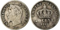 World Coins - Coin, France, Napoleon III, Napoléon III, 20 Centimes, 1866, Bordeaux