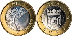 World Coins - Finland, 5 Euro, Province sud-ouest, 2010, , Bi-Metallic, KM:158