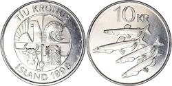 World Coins - Coin, Iceland, 10 Kronur, 1996
