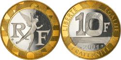 World Coins - Coin, France, Génie, 10 Francs, 2001, Paris, BE, , Aluminum-Bronze