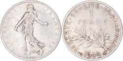 World Coins - Coin, France, Semeuse, Franc, 1902, Paris, , Silver, KM:844.1