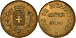 World Coins - France, Token, Fête de Bienfaisance, 1880, , Copper