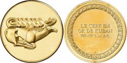World Coins - France, Medal, Le Cerf en Or de Kuban, Gilt Bronze,