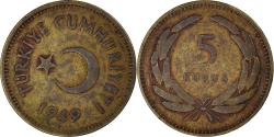 World Coins - Coin, Turkey, 5 Kurus, 1949
