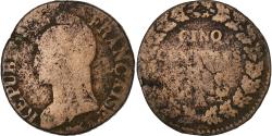 World Coins - France, 5 Centimes, Dupré, Paris, Copper, , Gadoury:126