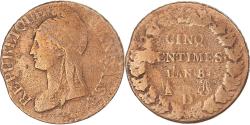 World Coins - Coin, France, Dupré, 5 Centimes, AN 8, Lyon, , Bronze, KM:640.5