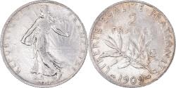 World Coins - Coin, France, Semeuse, 2 Francs, 1909, Paris, , Silver, KM:845.1