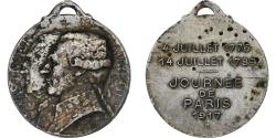 World Coins - France, Medal, Journée de Paris, 1917, Washington and Lafayette, 1917, Silvered