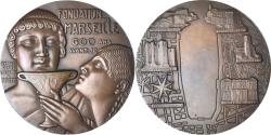 World Coins - France, Medal, The Fifth Republic, Fondation de Marseille, Geography,