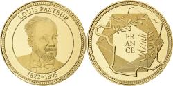 World Coins - France, Medal, Louis Pasteur, Copper Gilt,