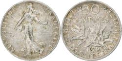 World Coins - France, 50 Centimes, Semeuse, 1920, Paris, Silver, , Gadoury:420