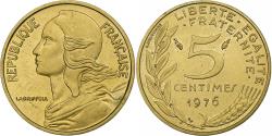 World Coins - France, 5 Centimes, Marianne, 1976, Pessac, Aluminum-Bronze,