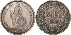 World Coins - Switzerland, 2 Francs, Helvetia, 1914, Bern, Silver, , KM:21