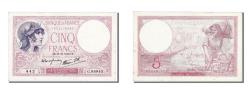 World Coins - Banknote, France, 5 Francs, 5 F 1917-1940 ''Violet'', 1939, 1939-10-19, UNC(63)