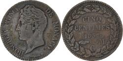 World Coins - Monaco, Honore V, 5 Centimes, 1837, Paris, Copper, , Gadoury:MC102