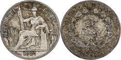 World Coins - French Indochina, 20 Cents, 1927, Paris, Silver, , Lecompte:226