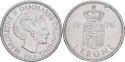 World Coins - Denmark, Margrethe II, Krone, 1976, Copenhagen, Copper-nickel,