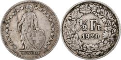 World Coins - Switzerland, 1/2 Franc, 1920, Bern, Silver, , KM:23