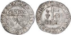 World Coins - France, Henry VI, Blanc aux Écus, 1422-1449, Rouen, Billon,