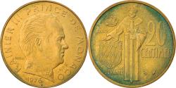 World Coins - Coin, Monaco, Rainier III, 20 Centimes, 1976, , Aluminum-Bronze