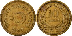 World Coins - Coin, Turkey, 10 Kurus, 1949, , Brass, KM:888