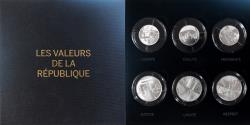 World Coins - France, Euro-Set, Valeurs de la République, 2013, Monnaie de Paris, FDC