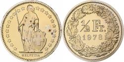 World Coins - Switzerland, 1/2 Franc, Helvetia, 1978, Bern, Proof, Copper-nickel,