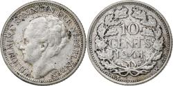 World Coins - Netherlands, Wilhelmina I, 10 Cents, 1941, Silver, , KM:163