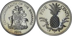 World Coins - Bahamas, Elizabeth II, 5 Cents, 1976, Proof, , Cupronickel, KM:60