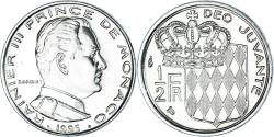 World Coins - Coin, Monaco, Rainier III, 1/2 Franc, 1995, , Nickel, KM:145, Gadoury:MC