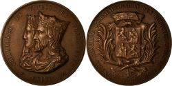 World Coins - France, Medal, Hôpitaux Civils de Lyon, Childebert, Medicine, Schmitt,