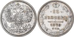 World Coins - Coin, Russia, Nicholas II, 15 Kopeks, 1870, Saint-Petersburg, , Silver
